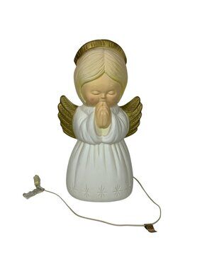 Vintage Grand Venture 1999 Praying Angel Light-Up Christmas Blow Mold Decoration